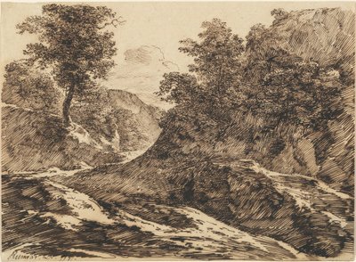 Un chemin à travers un paysage vallonné - Carl Friedrich Ludwig Felix von Rumohr