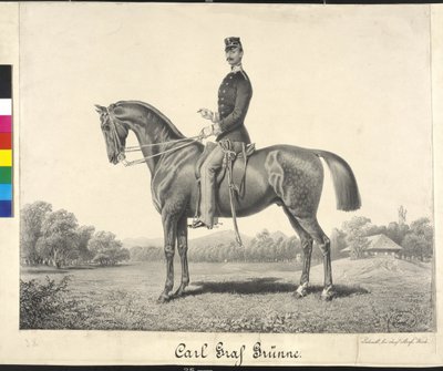 Portrait équestre du comte Carl Gruenne - Carl Goebel