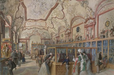 La Salle de Marbre de la Galerie Ambraser au Belvédère inférieur, Vienne, 1876 - Carl Goebel