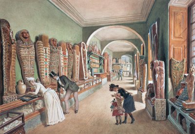 Le corridor et le dernier cabinet de la collection égyptienne - Carl Goebel d. J.