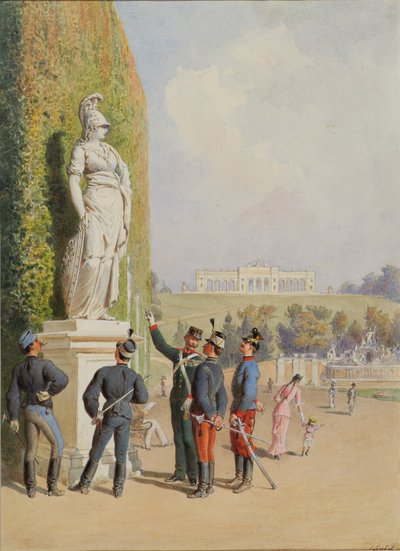Dans le jardin du château de Schönbrunn à Vienne - Carl Goebel d. J.