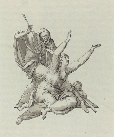La mort traquant une femme - Carl Gotthard Langhans
