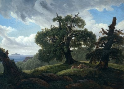 Chênes au bord de la mer - Carl Gustav Carus