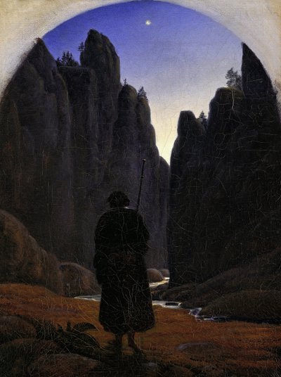 Pèlerin dans une vallée rocheuse, vers 1820 - Carl Gustav Carus