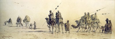 Une caravane de Bédouins approchant d