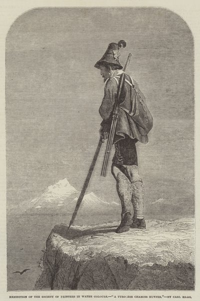 Exposition de la Société des Peintres en Aquarelle, Un chasseur de chamois tyrolien - Carl Haag