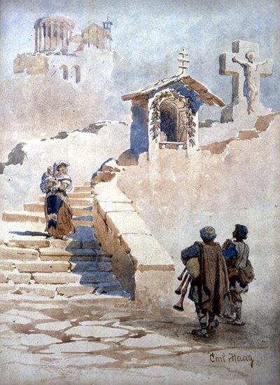 Pifferari à Tivoli - Carl Haag