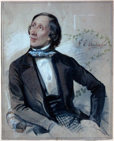 Portrait de Hans Christian Andersen - Carl Hartmann