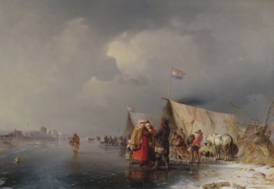 Campement Hollandais sur la Glace, 1849 - Carl Hilgers