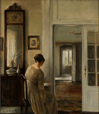 Lecture. La femme du peintre - Carl Holsoe