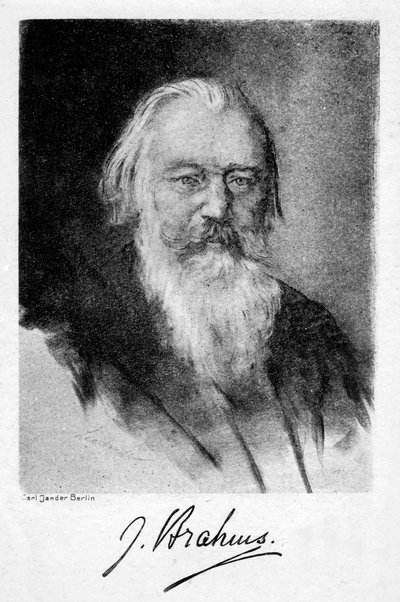 Johannes Brahms 1833-1897, compositeur allemand, 20ème siècle - Carl Jander