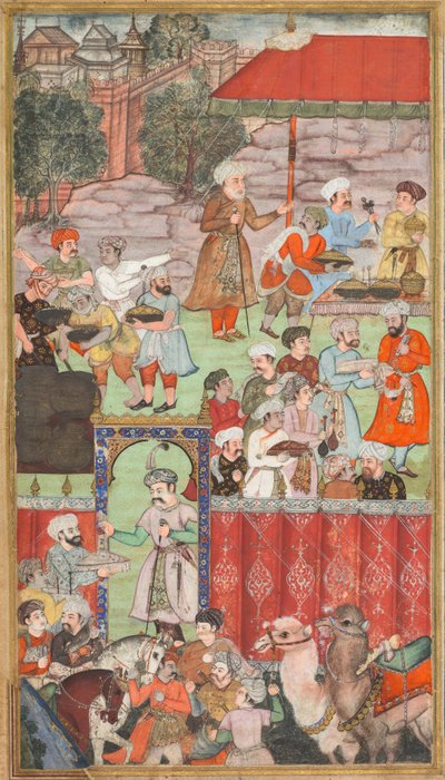 Un festin pour Babur organisé par son demi-frère Jahangir Mirza à Ghazni en mai 1505, d