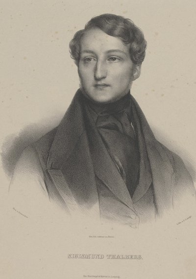 Portrait du pianiste et compositeur Sigismund Thalberg 1812-1871, vers 1850 - Carl Lange