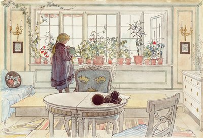Fleurs sur le rebord de la fenêtre, de la série 