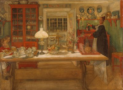 Se préparer pour un jeu, 1901 - Carl Larsson