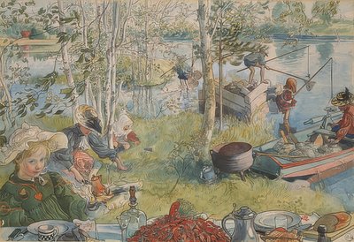 Pêche au crabe. Vers 1895 - Carl Larsson