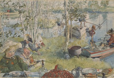 La pêche aux écrevisses - Carl Larsson