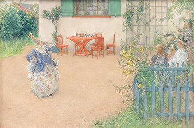 Lisbeth en tant que la princesse maléfique dans le conte de fées "Fågel Blå" par P.D.A. Atterbom - Carl Larsson