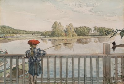 Lisbeth à la pêche - Carl Larsson