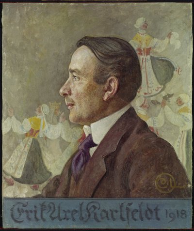 Portrait du poète Erik Axel Karlfeldt - Carl Larsson