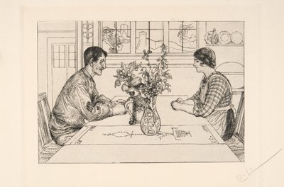 Autoportrait en graveur - Carl Larsson