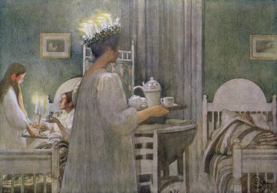 La fête de Sainte-Lucie le 13 décembre - Carl Larsson