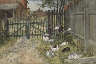 La porte, de la série A Home, c.1895 - Carl Larsson