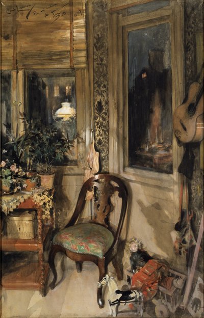 Jouets dans le coin - Carl Larsson