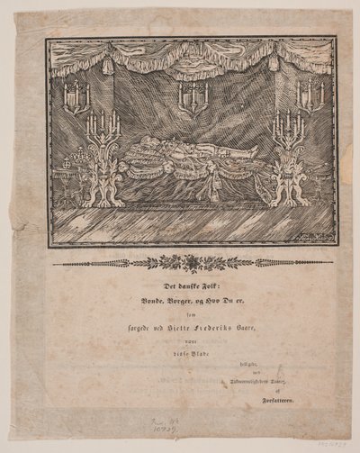 Frédéric VI sur son lit de parade - Carl Leonard Sandberg