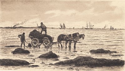 Paysans transportant des algues - Carl Locher