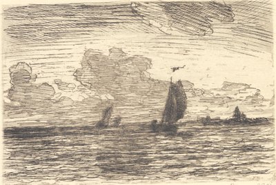 Marine avec des navires sous voile - Carl Locher