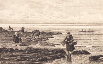 Pêcheurs de crevettes en Bretagne - Carl Locher