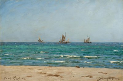 Voiliers à Skagen - Carl Ludvig Locher