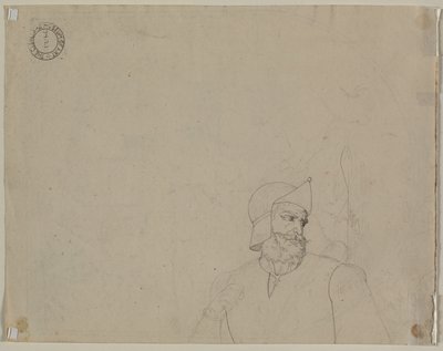 Soldat dans un paysage (verso) - Carl Ludwig Tischbein