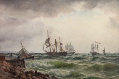 Navires sous terre après une averse - Carl Neumann