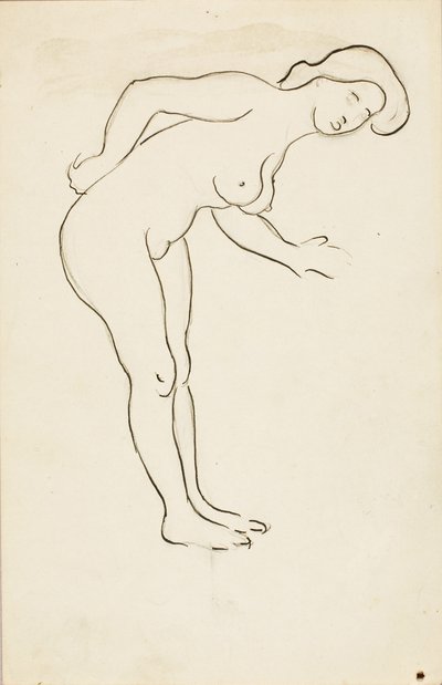 Femme nue penchée - Carl Newman