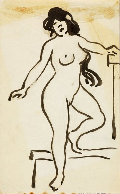 Femme nue, debout - Carl Newman