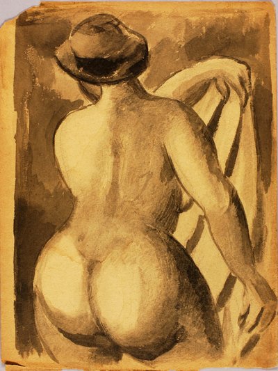 Nu féminin avec drapé - Carl Newman