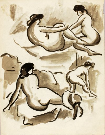 Quatre nus féminins - Carl Newman