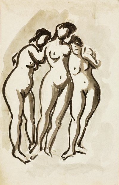Groupe de trois nus féminins - Carl Newman