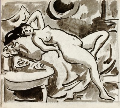 Nu féminin couché - Carl Newman
