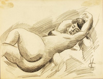 Nu féminin couché - Carl Newman