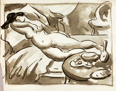 Nu féminin couché - Carl Newman
