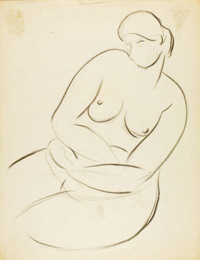 Femme nue assise - Carl Newman