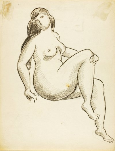 Femme nue assise - Carl Newman