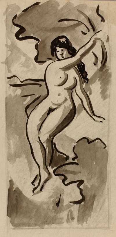 Femme nue assise - Carl Newman