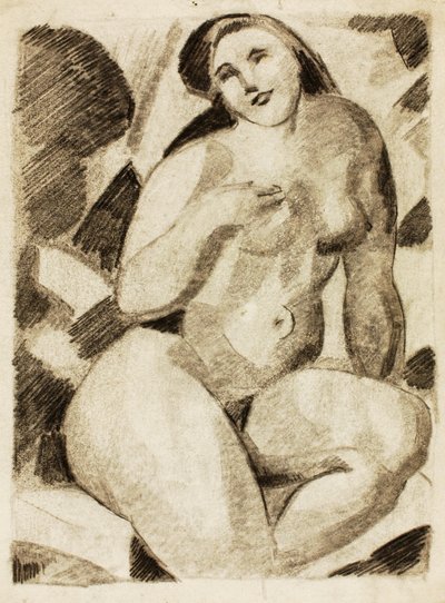 Femme nue assise - Carl Newman