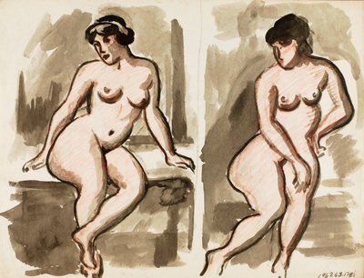Deux nus féminins - Carl Newman