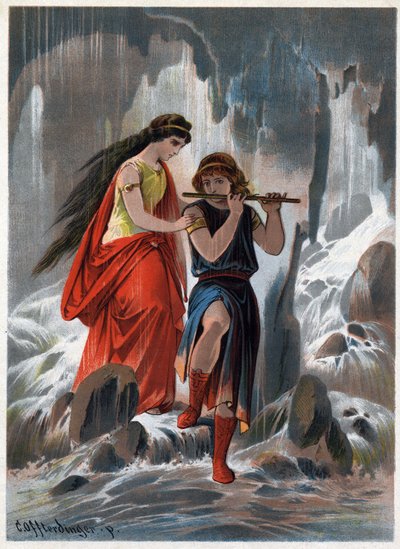 Le prince Tamino et la princesse Pamina traversèrent les troncs d