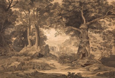 Vue du château de Heidelberg sur le chemin du Kaiserstuhl - Carl Philipp Fohr